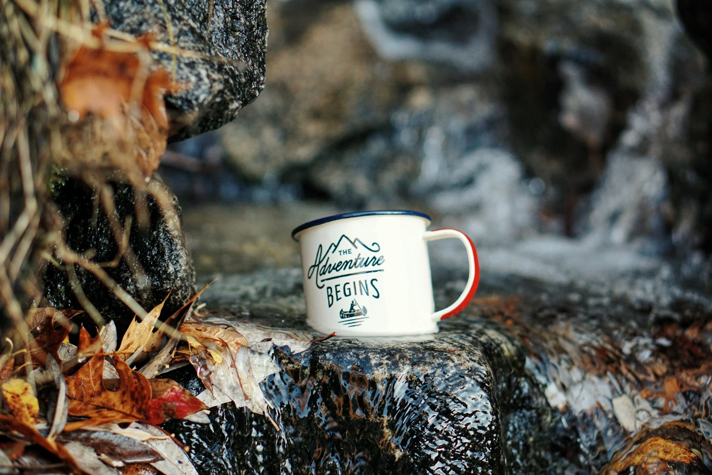 adventure begins mug used on travel adventures