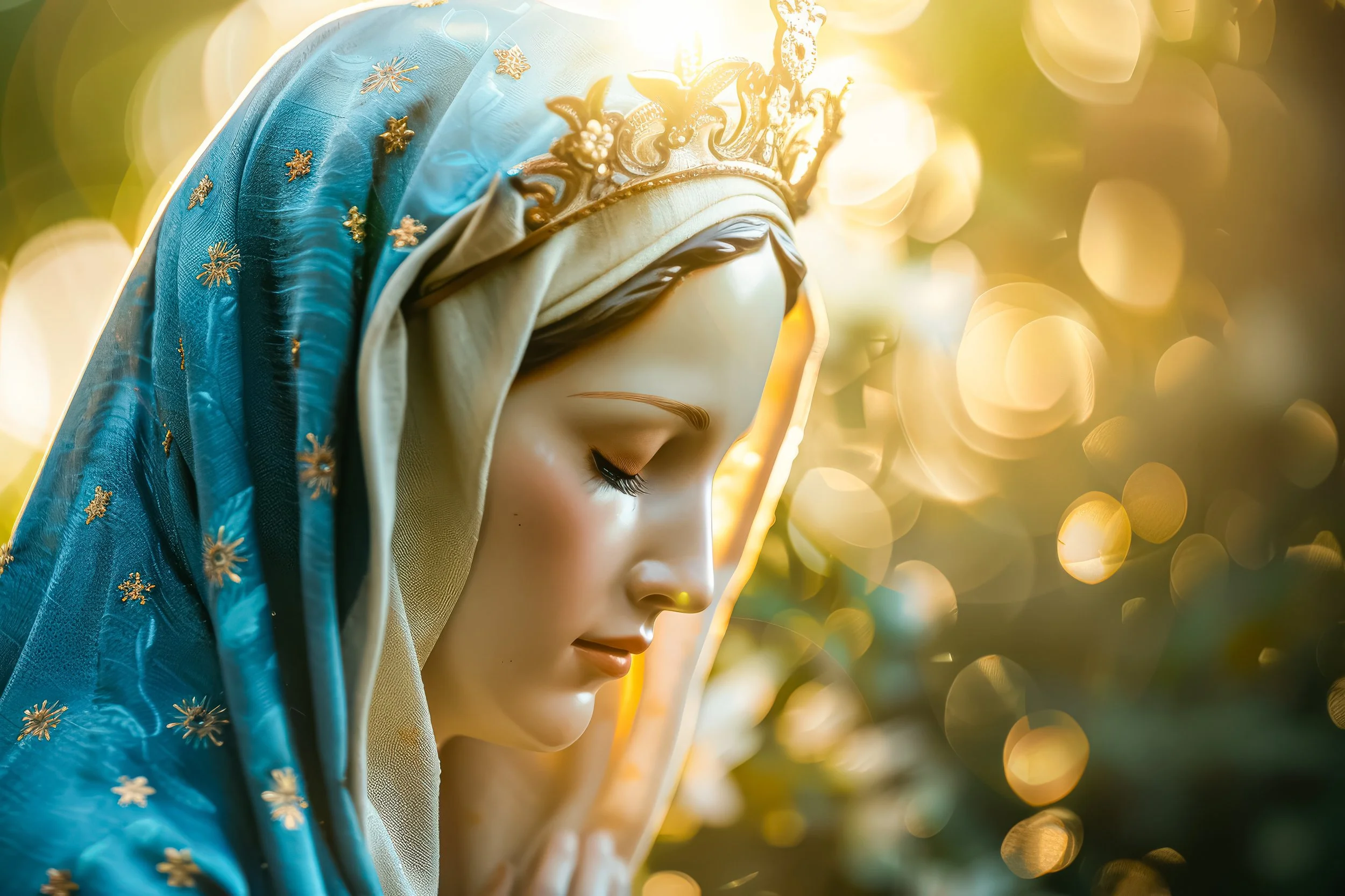 Need help choosing the right course for you? Take our quiz! – Image of Mary with a vibrant background