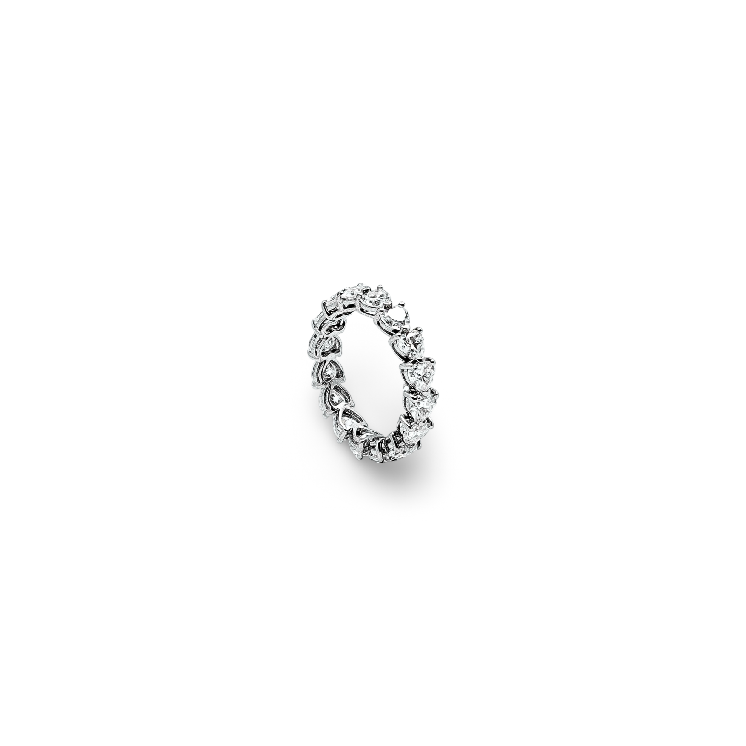 Heart Cut Eternity Band, 6ct