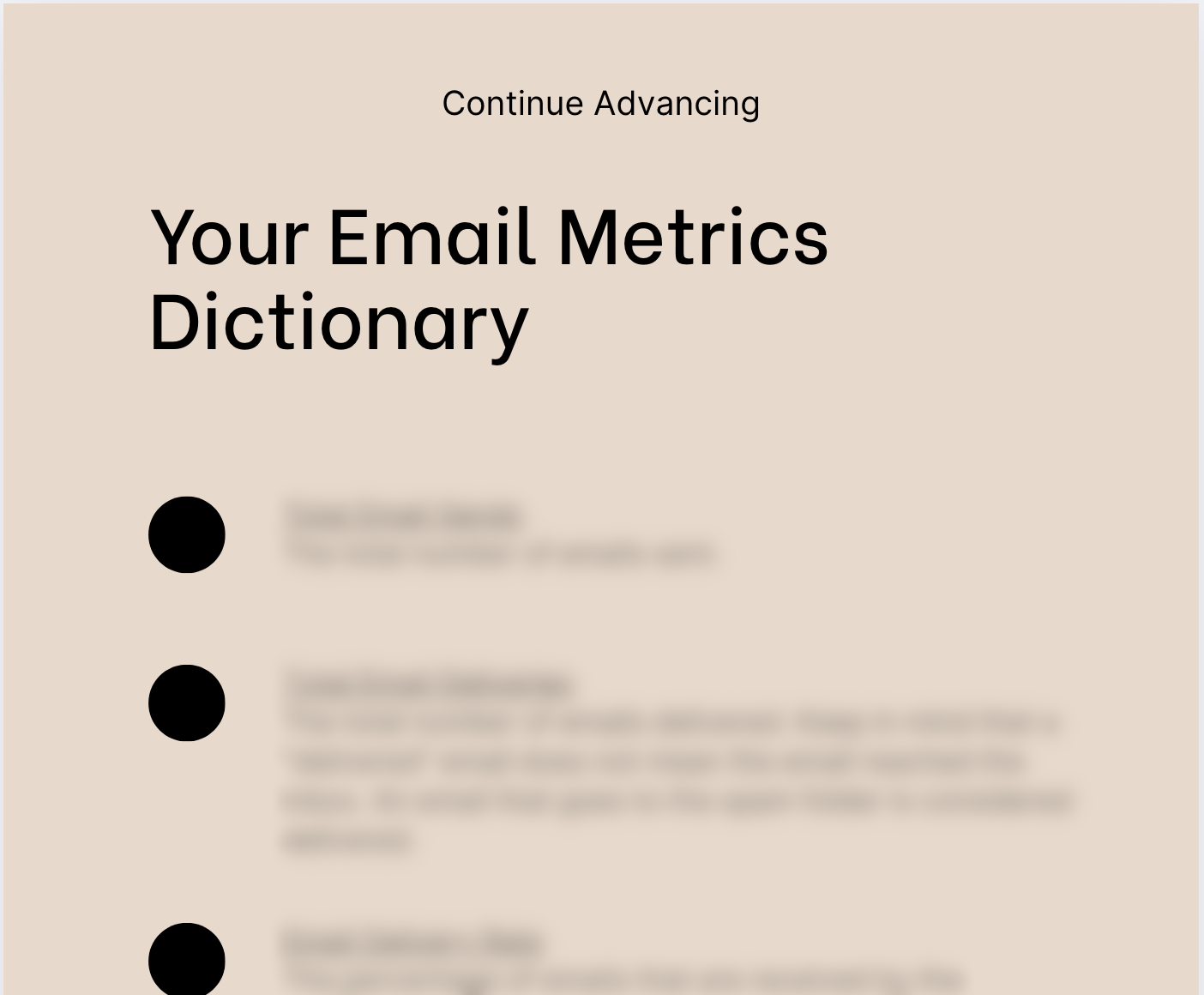 Email Metrics Dictionary