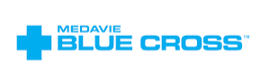 Medavie Blue Cross logo with blue text and cross icon