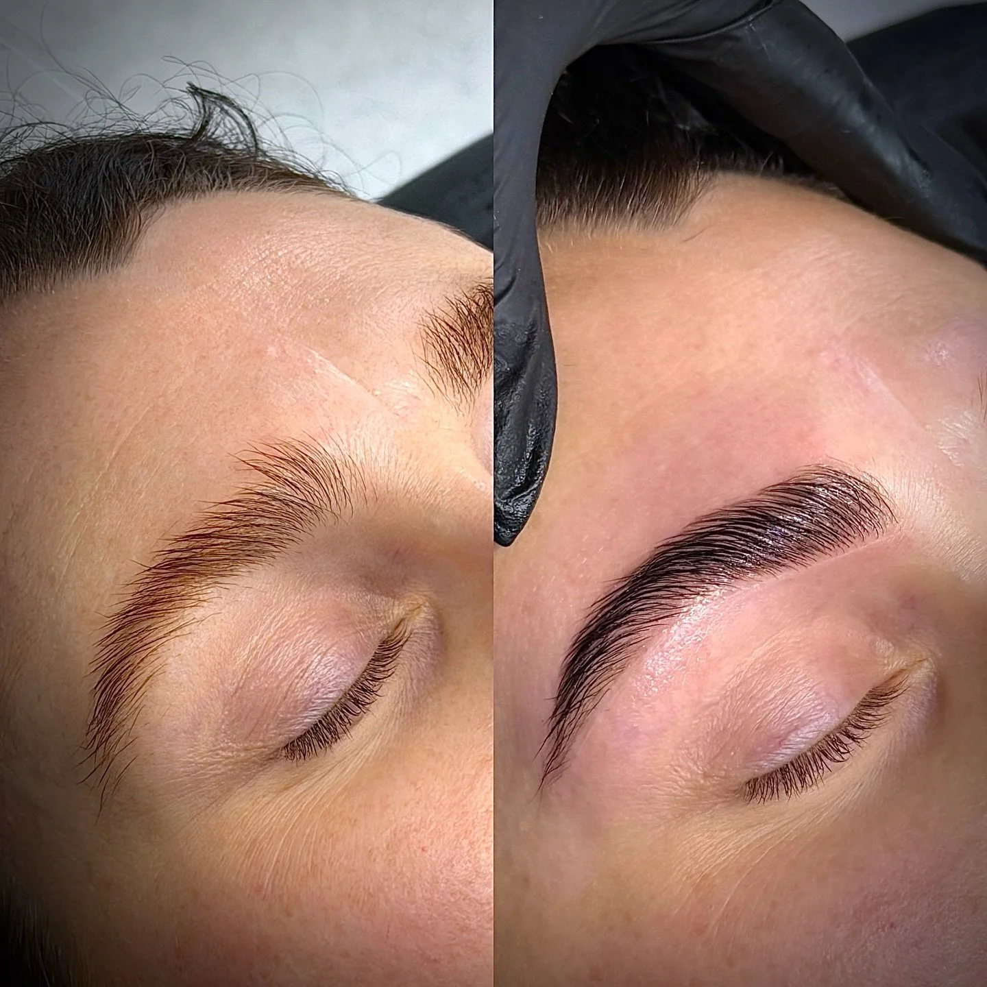 Brow lamination before &amp; after
Same brows&mdash;just redirected, lifted, and styled to enhanced 

Book online with us ✨