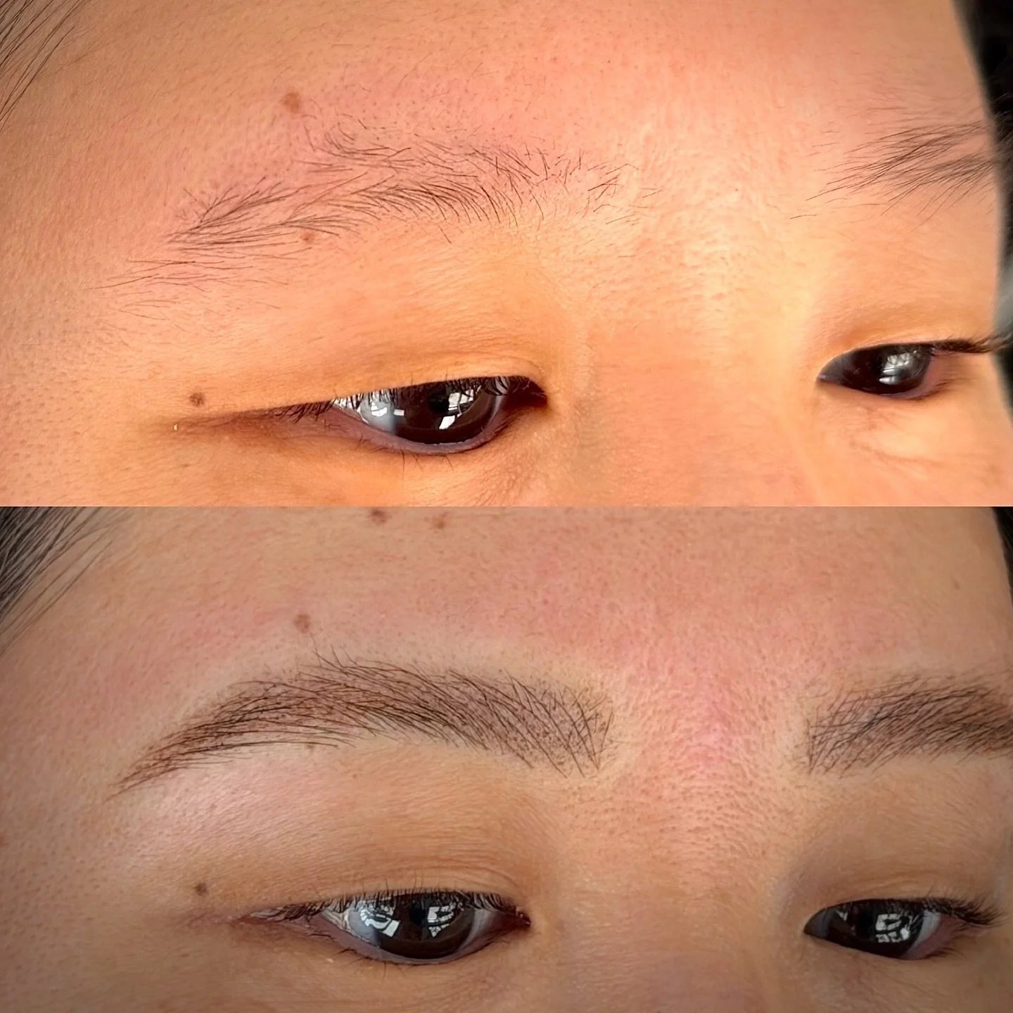 Hair strokes + soft shading for natural fullness and structure without looking overdone. Heals softer, fluffier, and beautifully natural 🖤