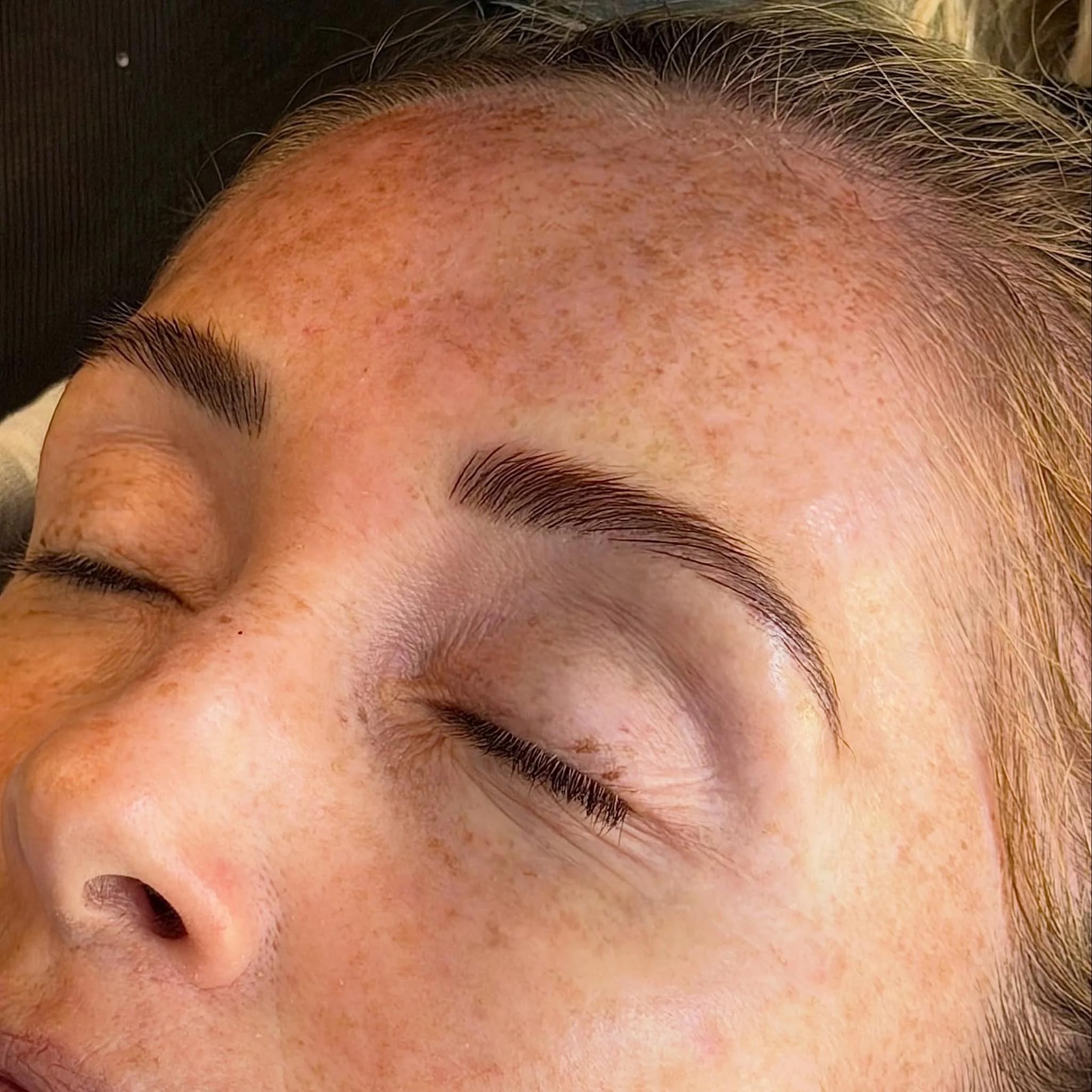 3 years later and her brows still aged beautifully ✨
We actually prefer our clients wait 3&ndash;4 years before refreshing when possible. Why? Because healthy skin + soft faded pigment gives us the perfect canvas to keep brows looking natural, crisp,