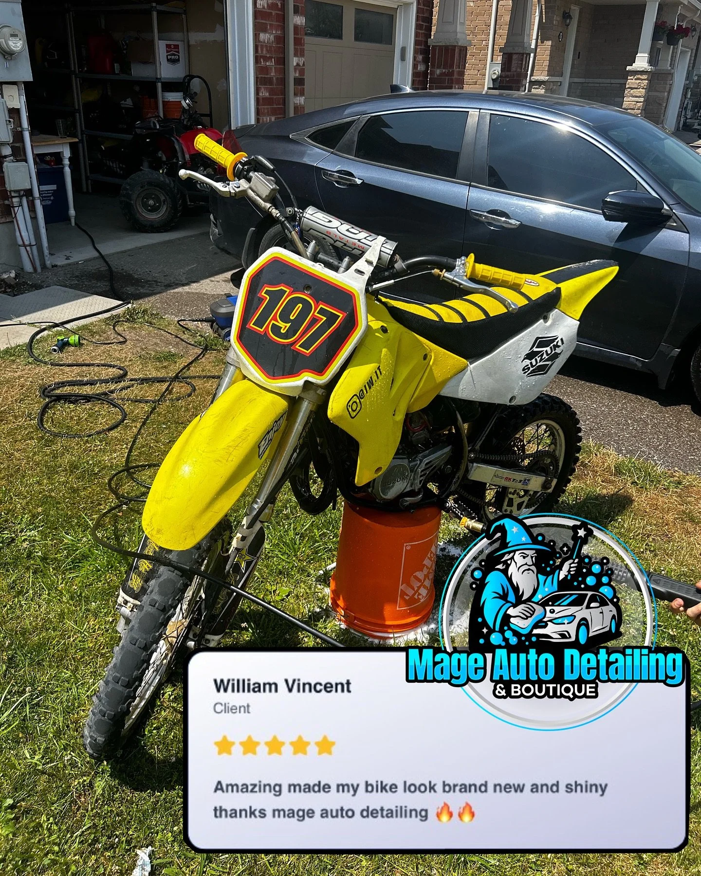 Yes, we do dirt bikes too! Our customer was very satisfied with the results of his appointment with us - his dirt bike received a decontamination, sanitation, conditioning and ceramic waxing! 

📥 DM To Book An Appointment 

#detailing #brantforddeta