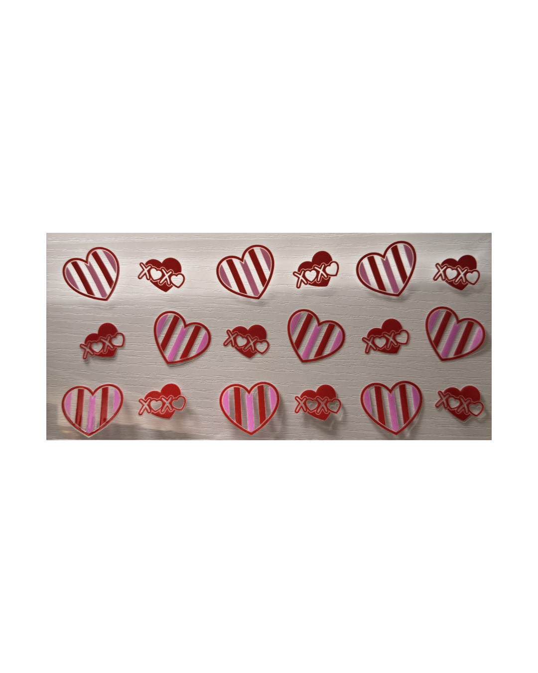 Striped Hearts Decal