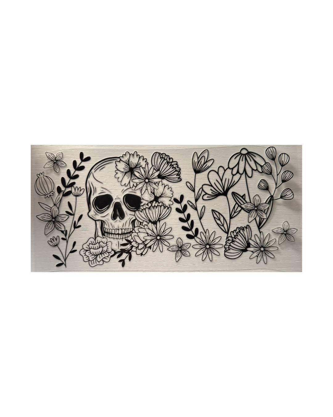 Floral Skull Decal