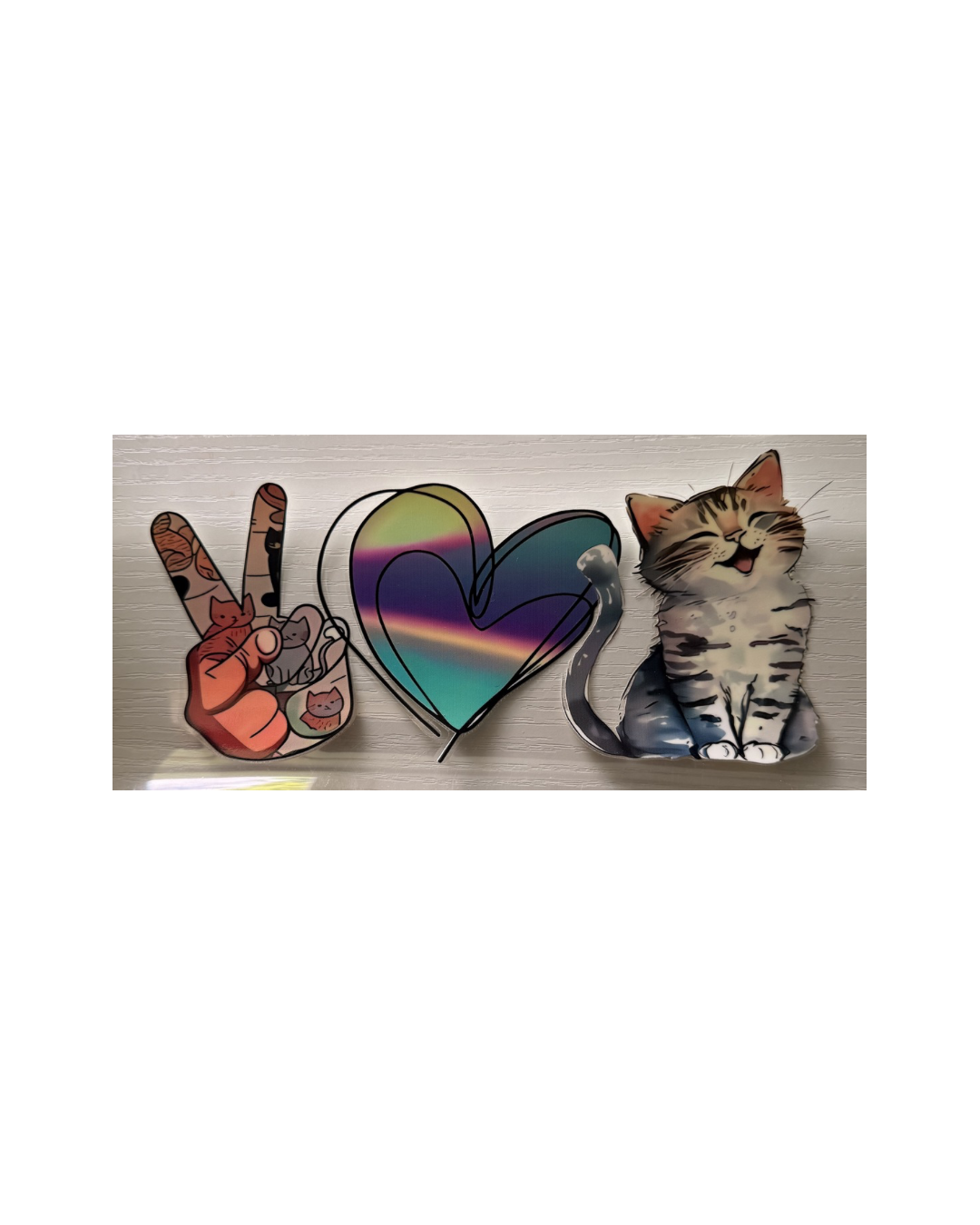 Peace Love Cats Decal