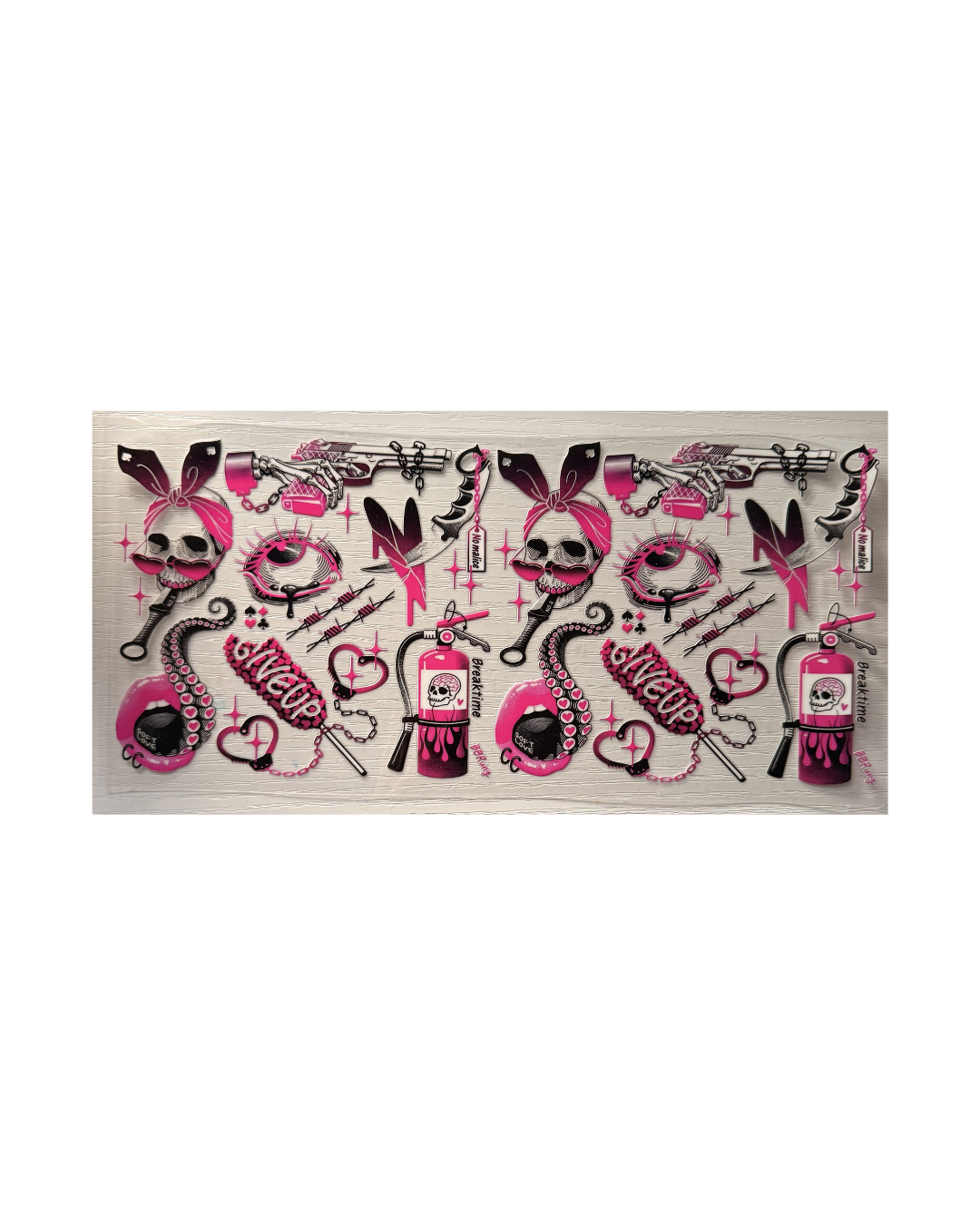 Pink Skull Decal