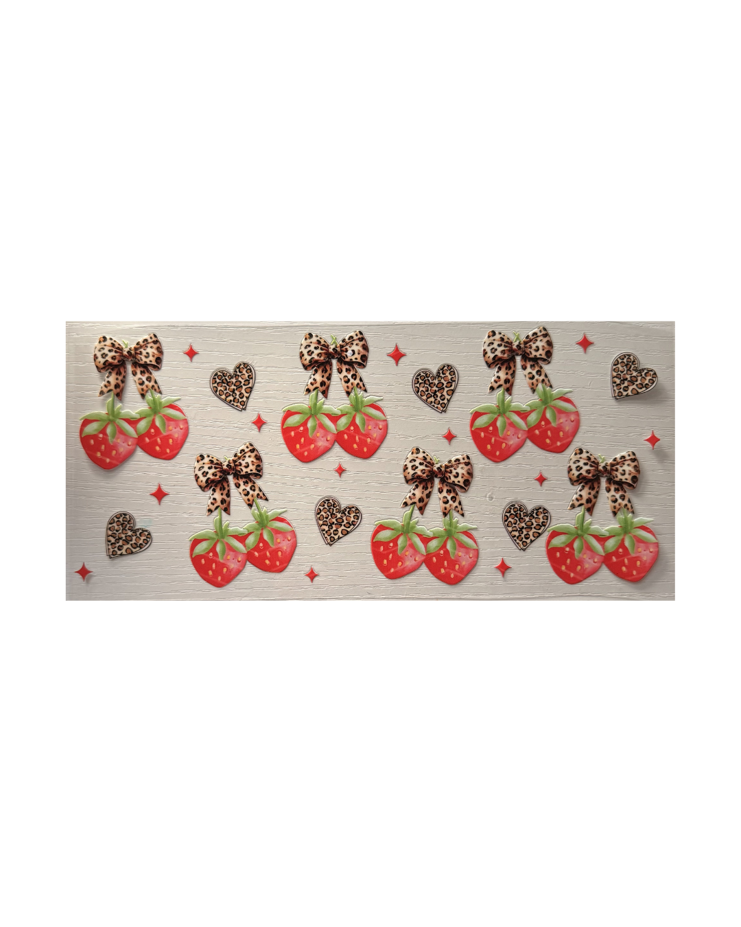 Cheetah Bows + Strawcherries Decal