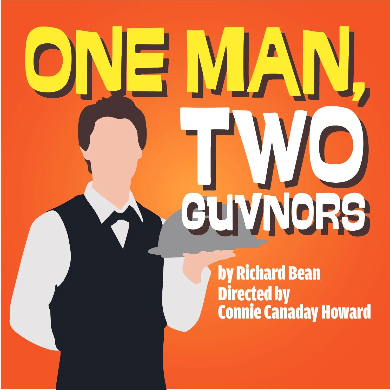 Marketing asset and original logo for the BTE production "One Man, Two Guvnors"