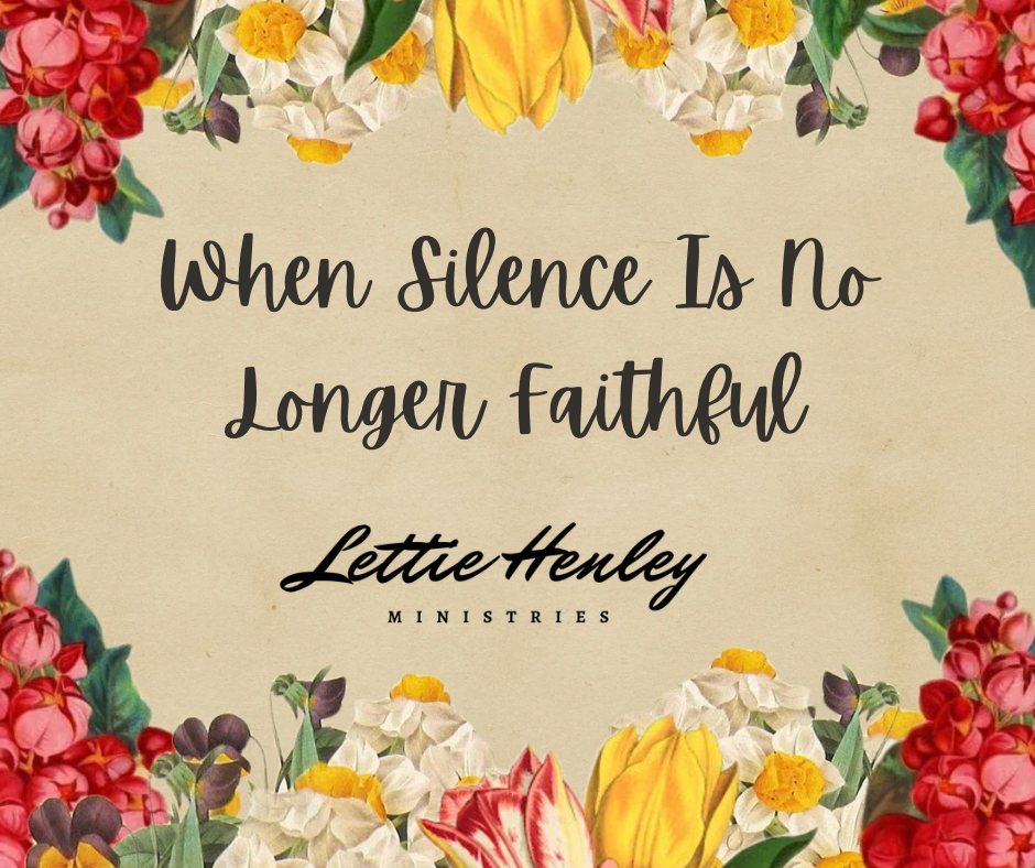 When Silence Is No Longer Faithful