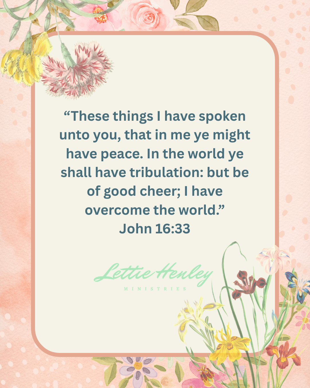 Peace in the Midst of a Troubled World