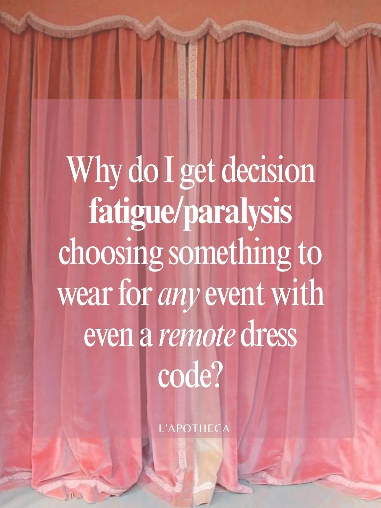 It&rsquo;s not indecision. It&rsquo;s conditioning.
When every choice you make all week serves someone else, your brain resists the ones that serve only you.

That&rsquo;s not weakness &mdash; it&rsquo;s wiring.
Women are often taught that good decis