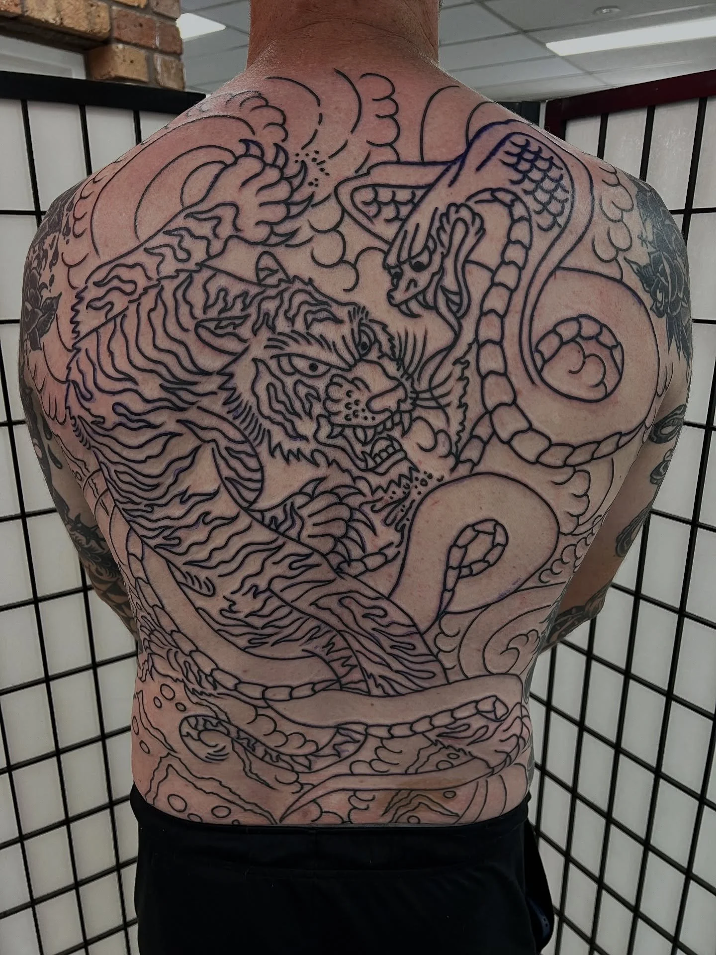 First session on Leon&rsquo;s back. Just opened up bookings for 2026 DM To get tattooed