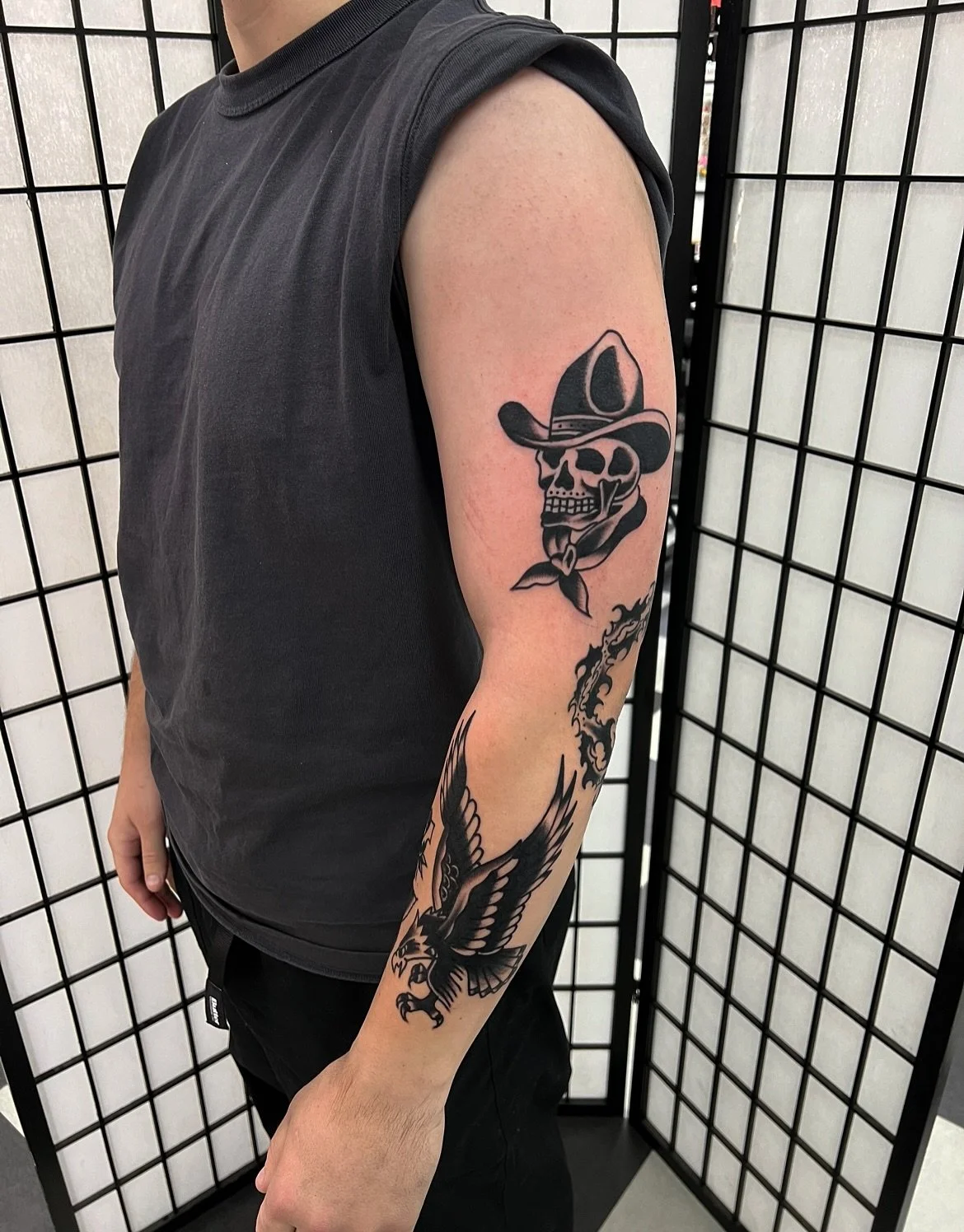 A few fun ones to start this sleeve. For booking in the new year send me a DM. First 3 months of 2026 starting to fill up!