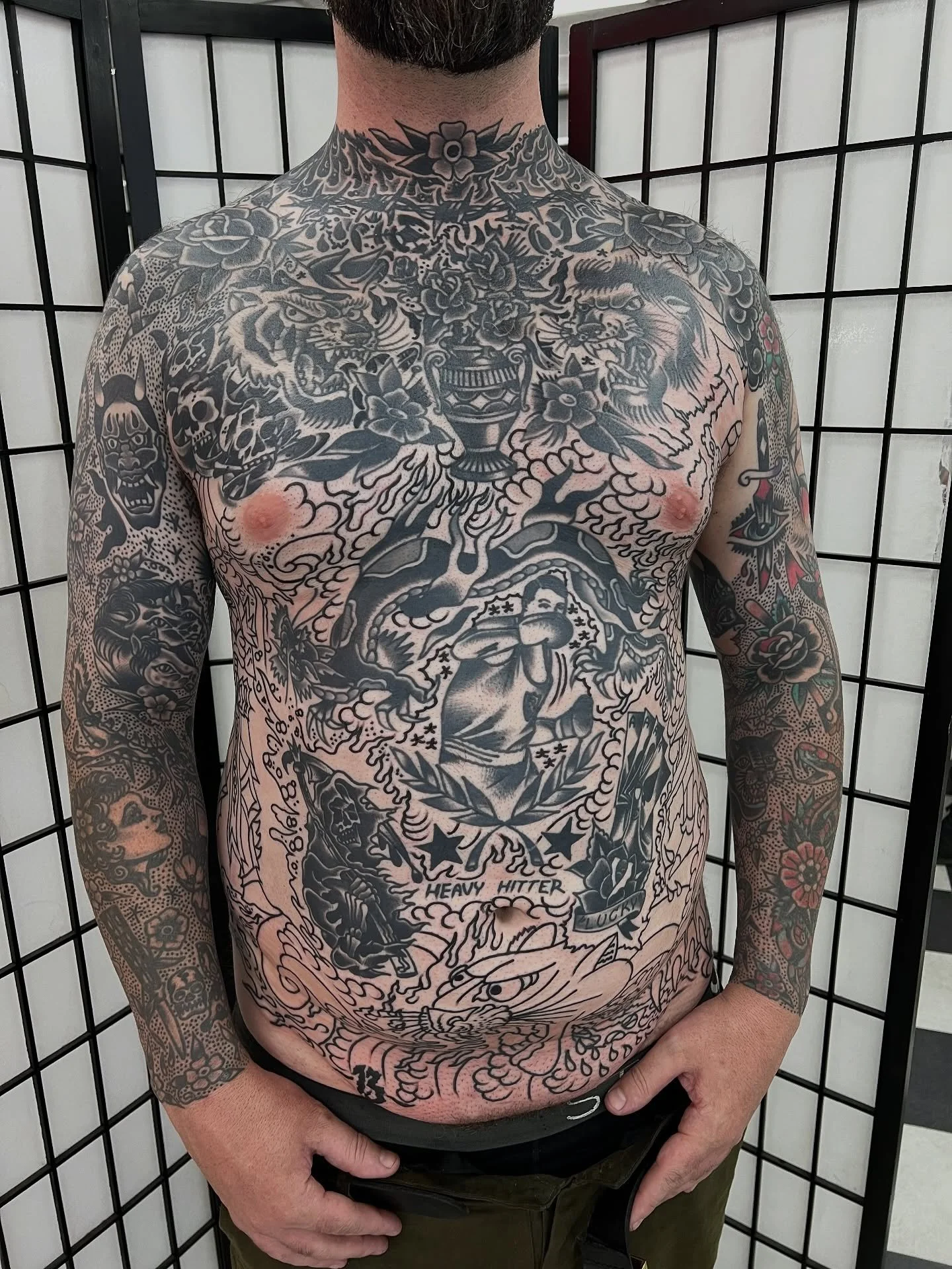 Went outline crazy on sam&rsquo;s torso yesterday. How long will it take to shade all of this in???