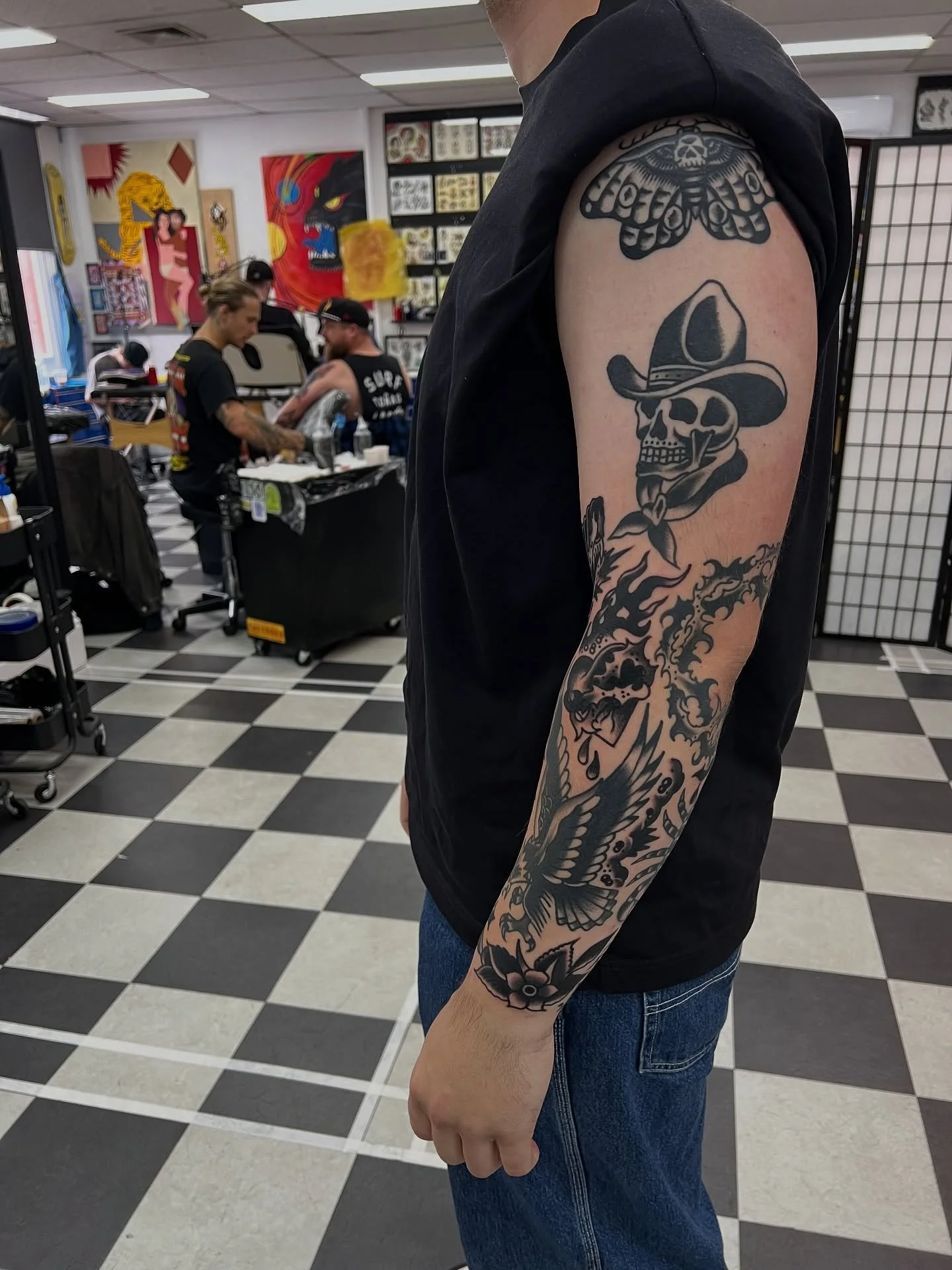 Another sleeve starting to take shape one more session to go on this one. For bookings send me a DM! Thanks