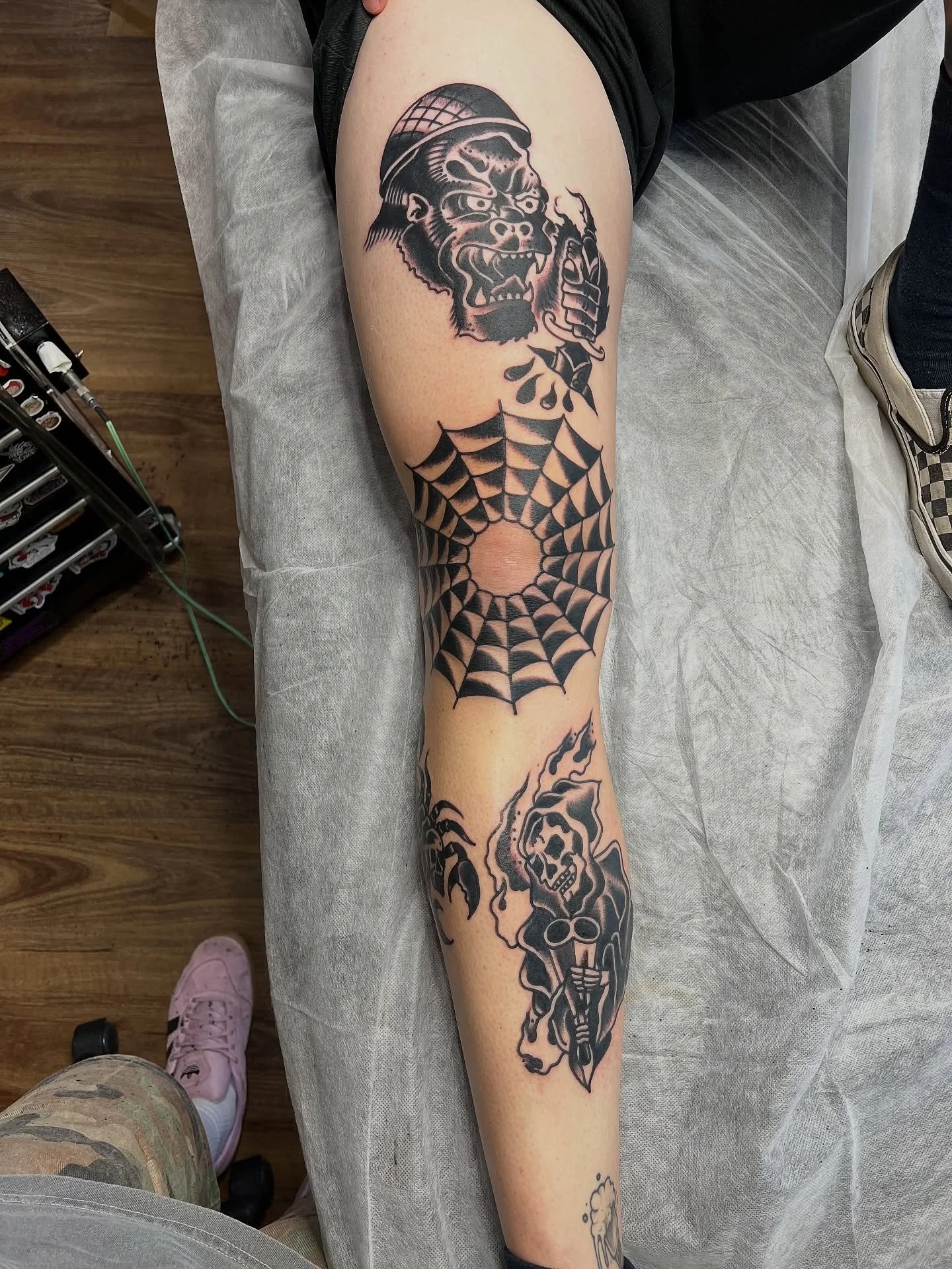 Last two weeks I&rsquo;ve been away working in Wollongong, Sydney and Newcastle. Appreciate everyone who came along to get tattooed and to the shops @highhopestattooaus @thankstattoosydney and @electricpanteratattoo for having me. Had a great time an