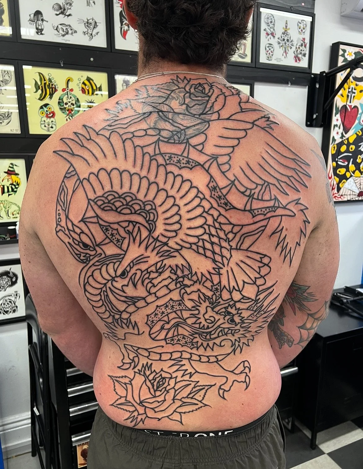 Another back started yesterday @carlisletattooco if you would like to start yours this winter send me a DM. Any questions regarding price, timeframe and pain feel free to ask 💥