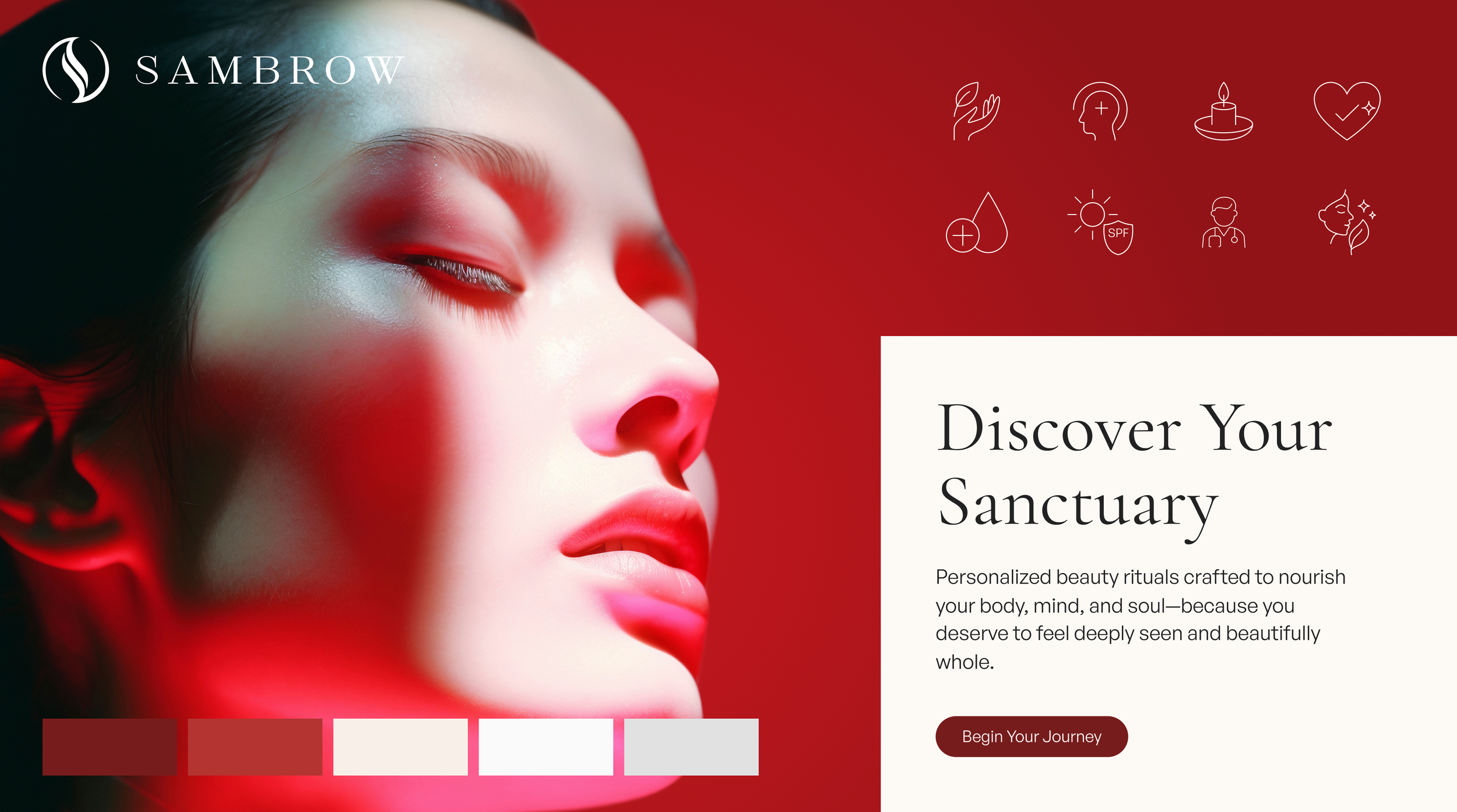 A visual ingredient board that depict the styles, colours, fonts, imagery used across the website.