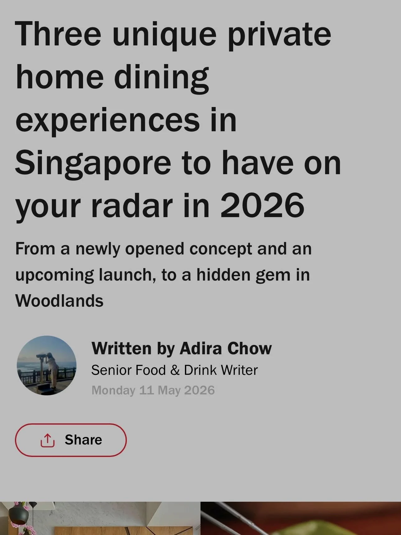Our first feature online! Huge thank you to Cheryl, Adira and the team for the shoutout!❤️