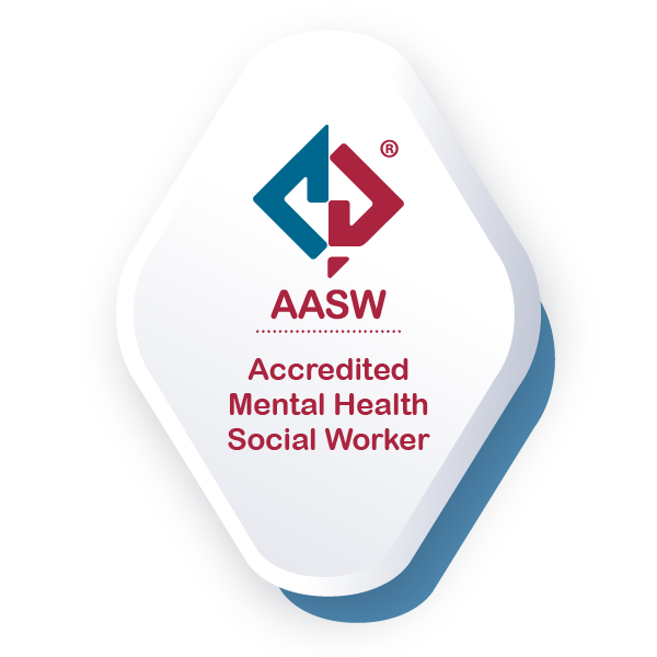 Logo for AASW, an organization that credentials mental health social workers.