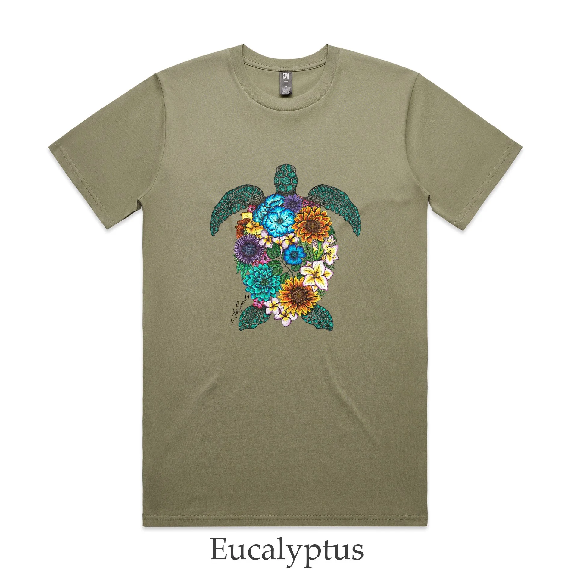Men's Classic Tee - Floral Turtle