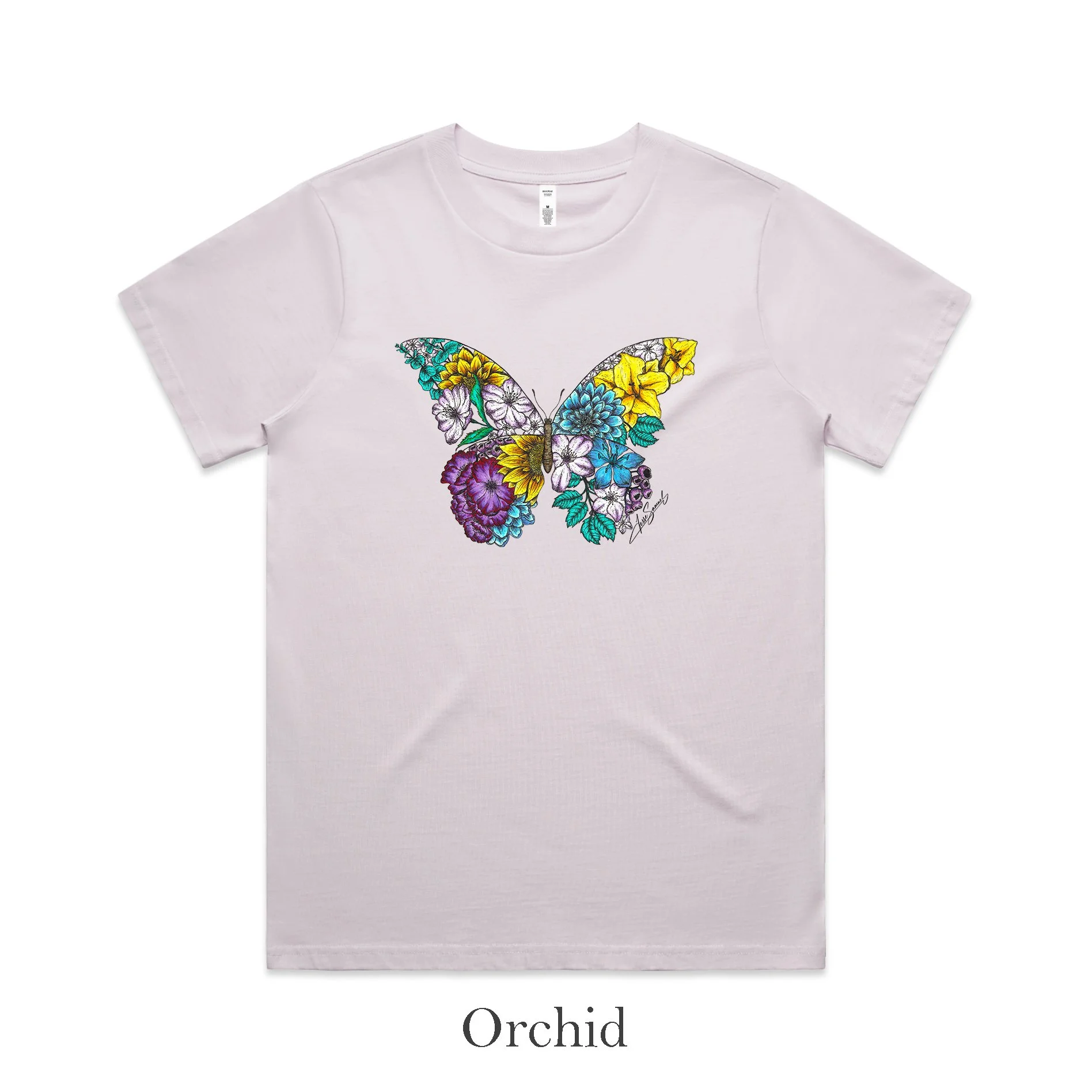 Women's Classic Tee - Floral Butterfly