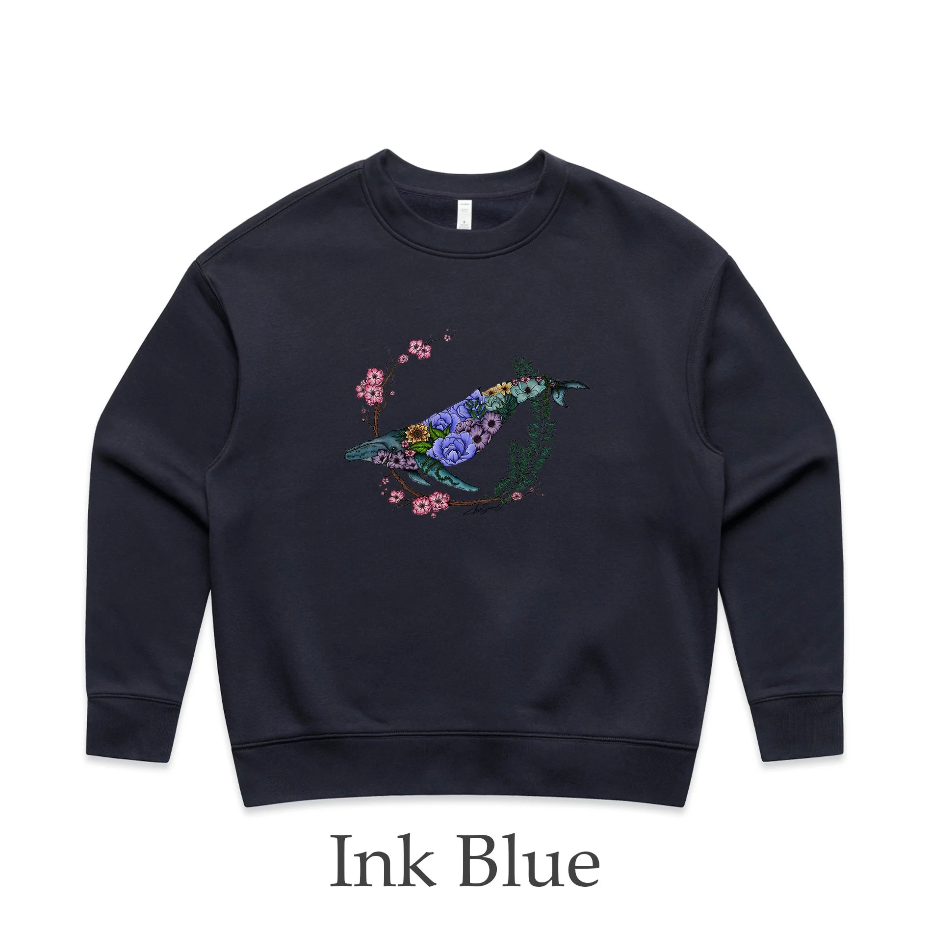 Women's Relax Sweatshirt - Floral Whale
