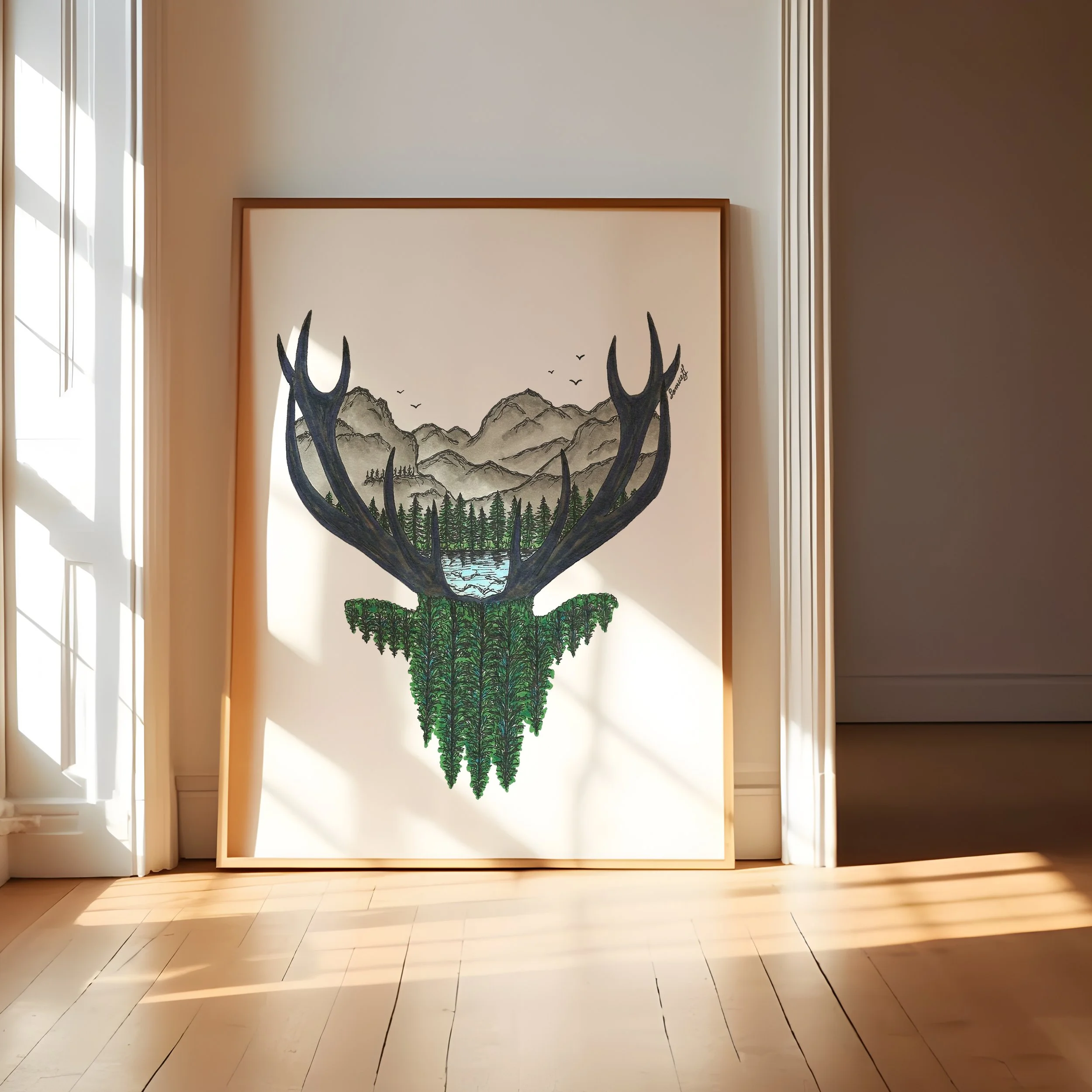"Forest Stag" Fine Art Print