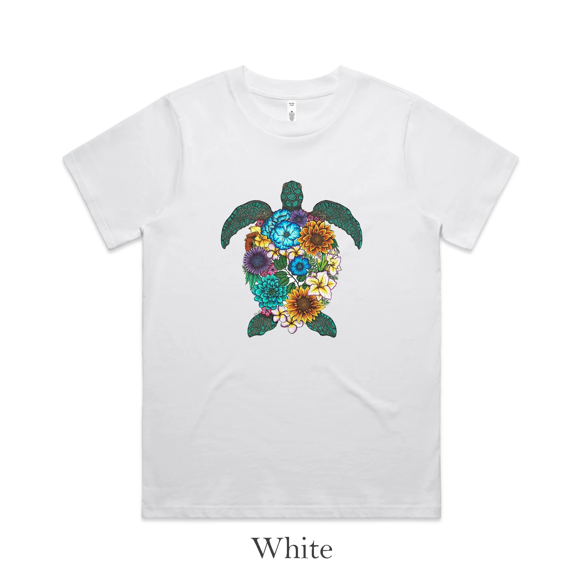 Women's Classic Tee - Floral Turtle
