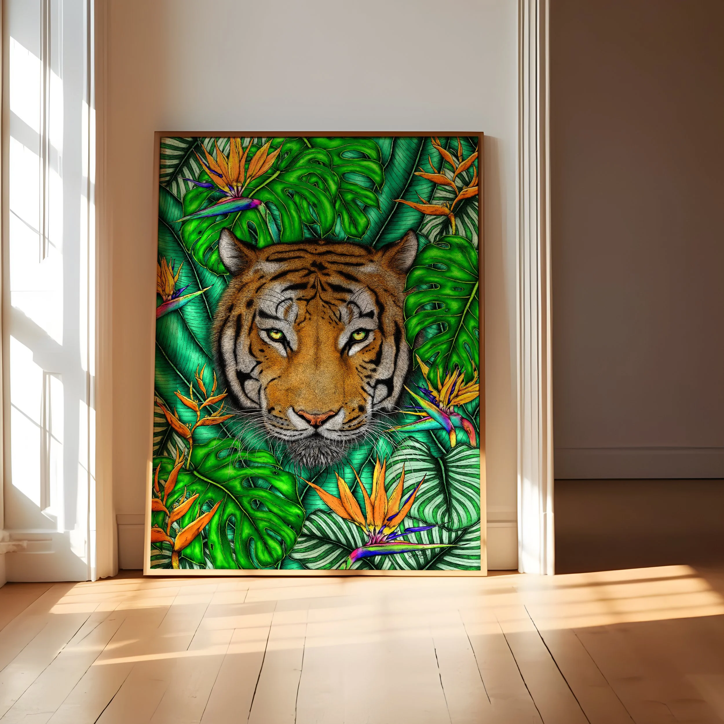 "Floral Tiger" Fine Art Print
