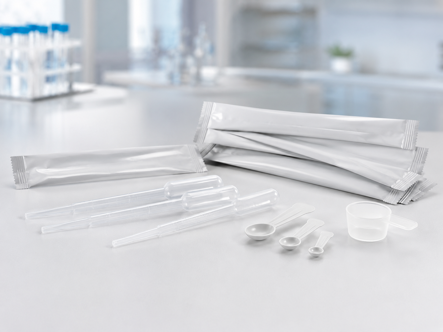 Verpackungen für sensibles Stückgut wie Pipetten, Dosierhilfen und Hygieneartikel