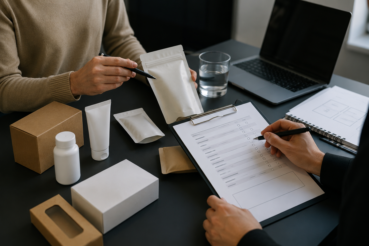 Produktmuster gemeinsam bewerten, optimieren und für Verpackung, Marktstart und Freigabe vorbereiten