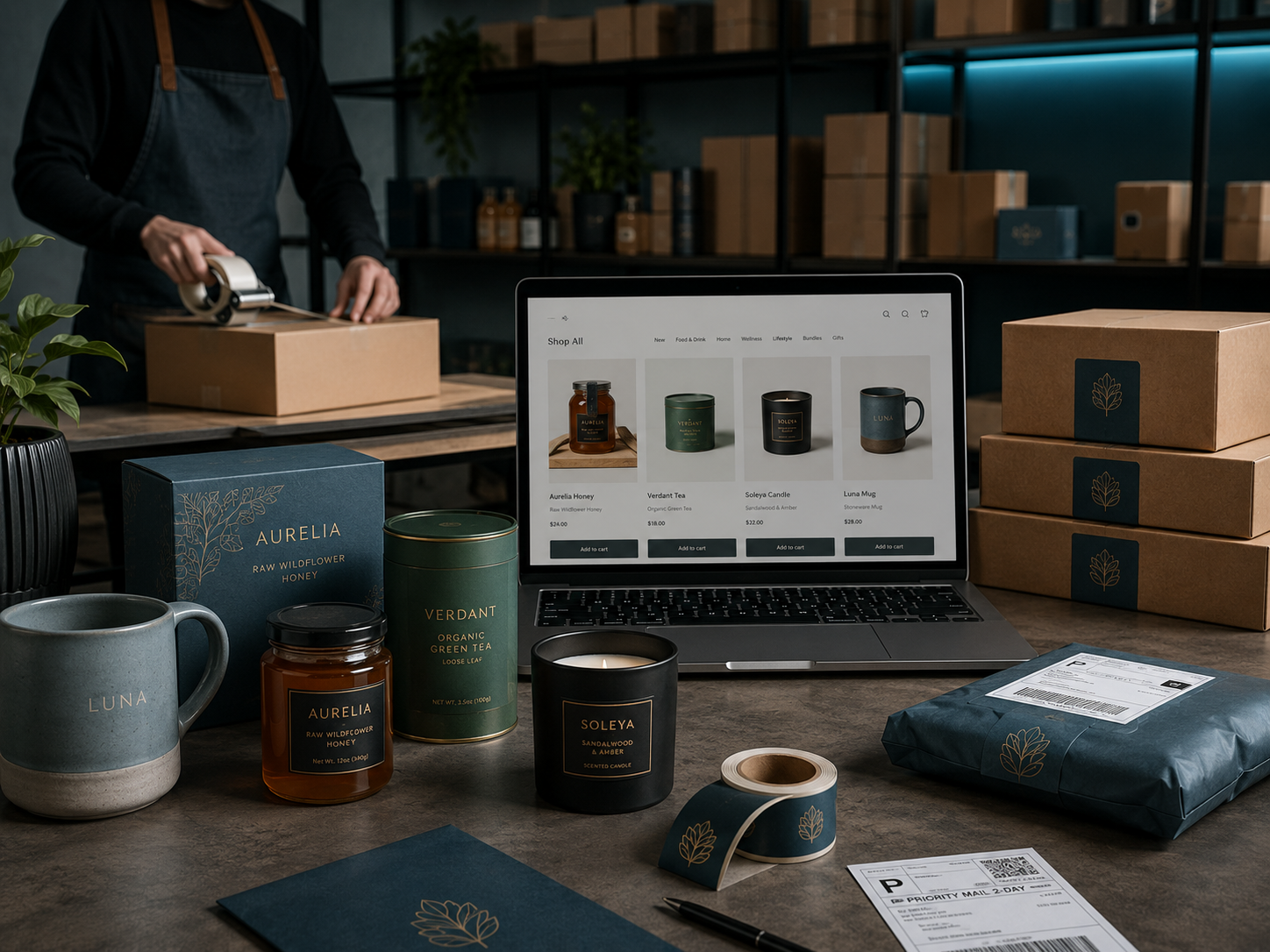 Lohnabfüllung und Verpackung für E-Commerce-Marken