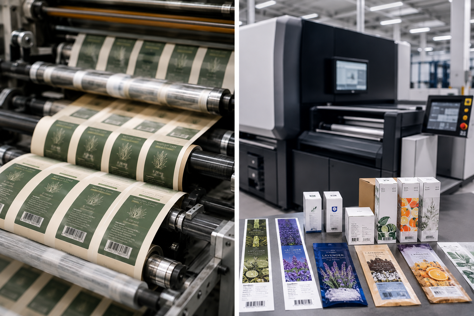 Flexodruck und Digitaldruck für professionelle Etikettenproduktion und flexible Designs