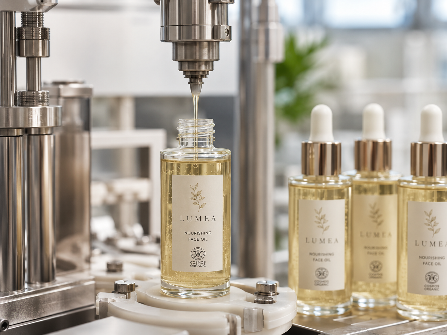 Naturkosmetik abfüllen nach COSMOS-Anforderungen für saubere Verarbeitung und hochwertige Pflegeprodukte