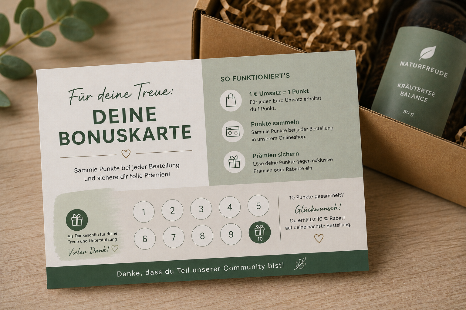 Loyalty-Aktionen mit Bonuskarten, Aktionscodes und Gewinnspielen in der Produktverpackung