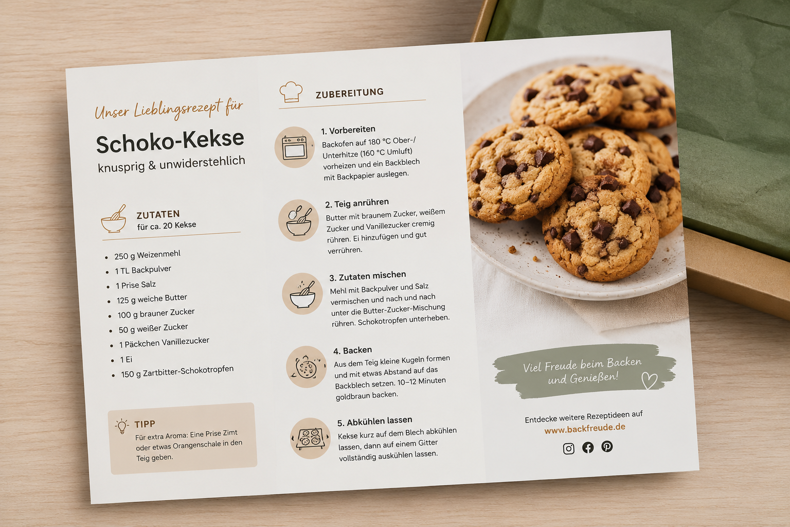 Rezeptkarten als Beilage für mehr Nutzen, Inspiration und Verpackungserlebnis