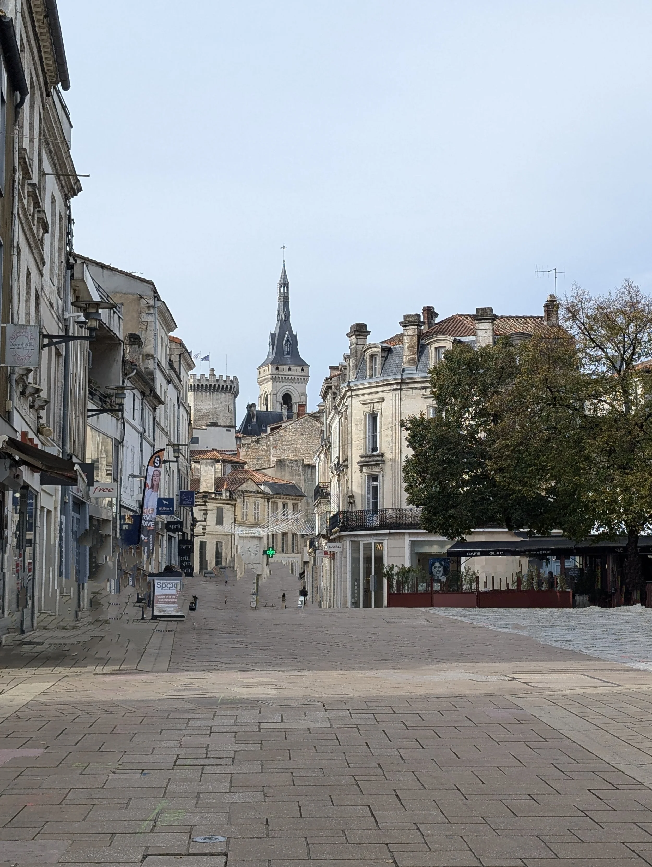 The cobbled streets of Poitiers.