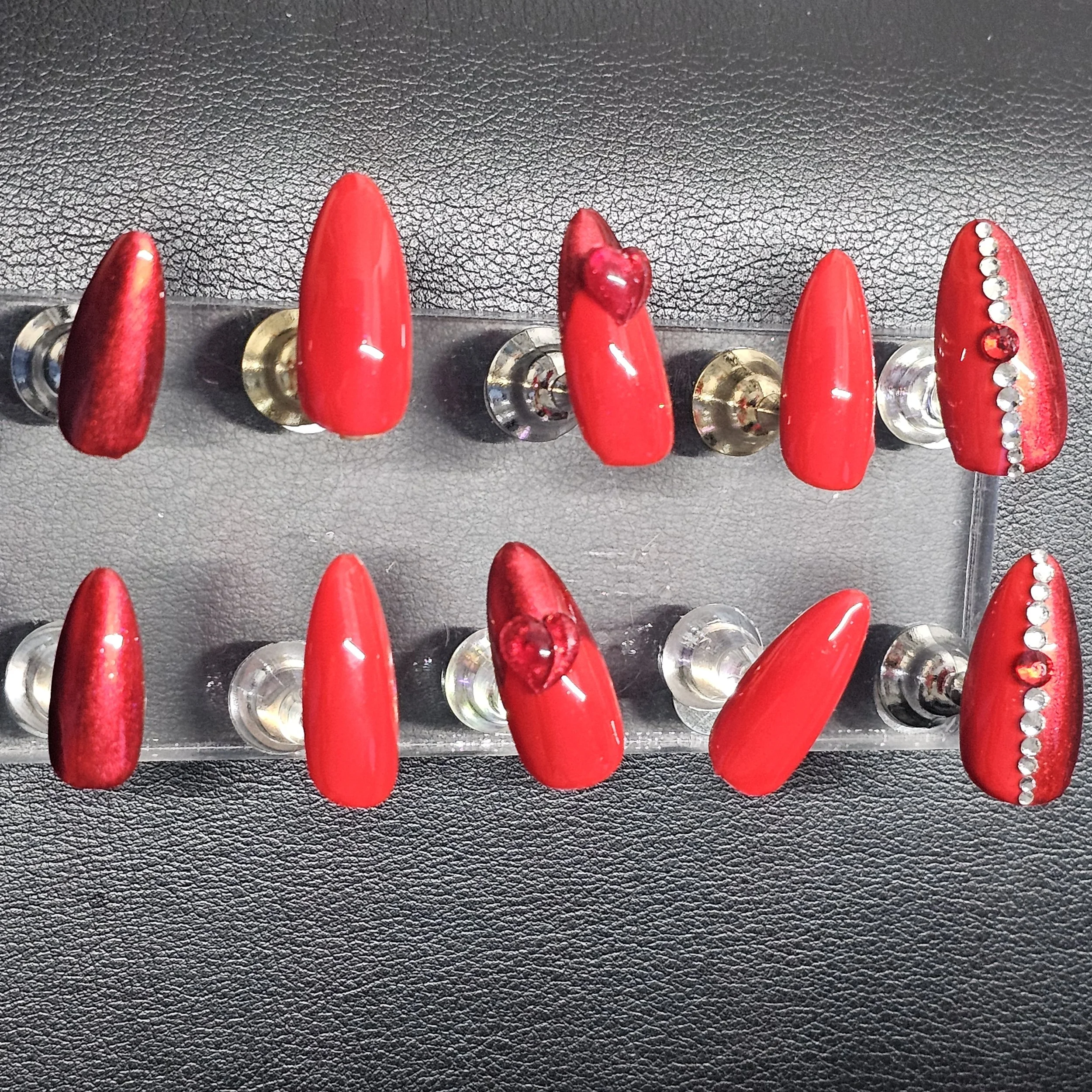 Red Carpet Glam, Hard Gel Luxury Press On Nails