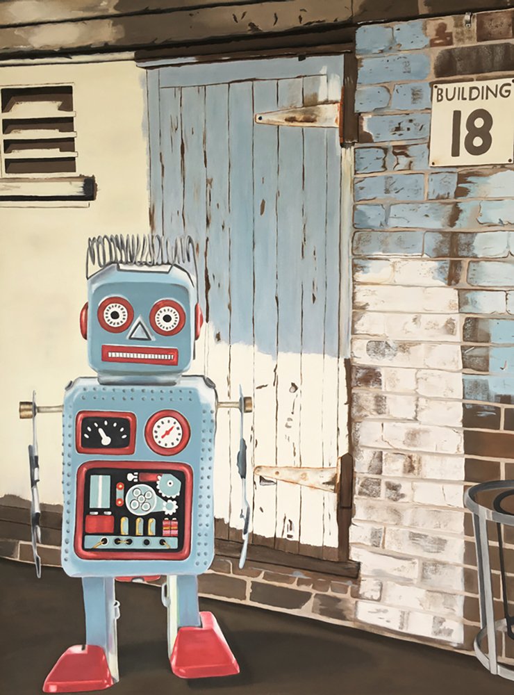 Stepping Out, 2018, oil on canvas, 102 x 76cm