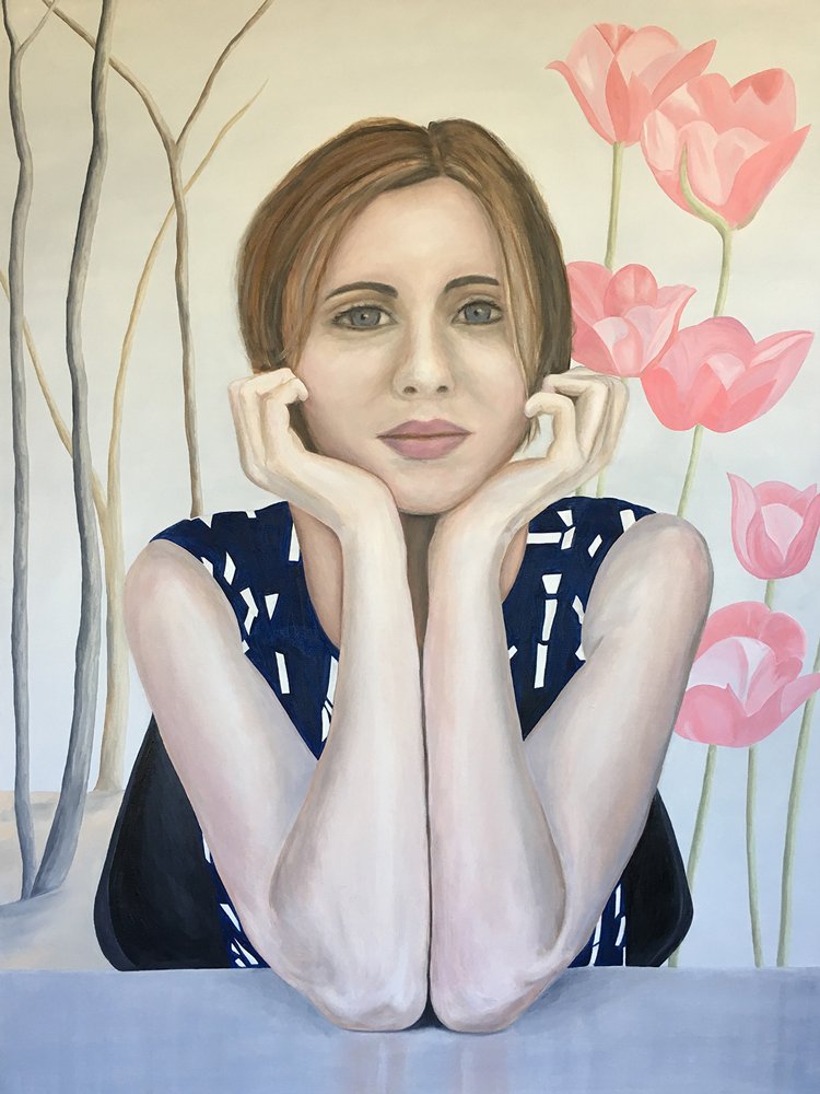 Synchronicity (panel two), 2018, oil on canvas,
102 x 76cm