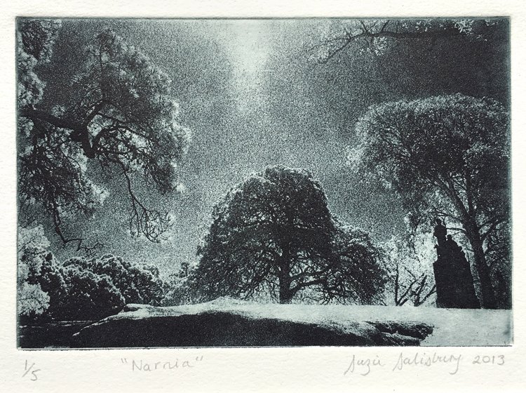 Narnia, 2013, solar plate, 10 x 15cm image on 28 x 25cm paper