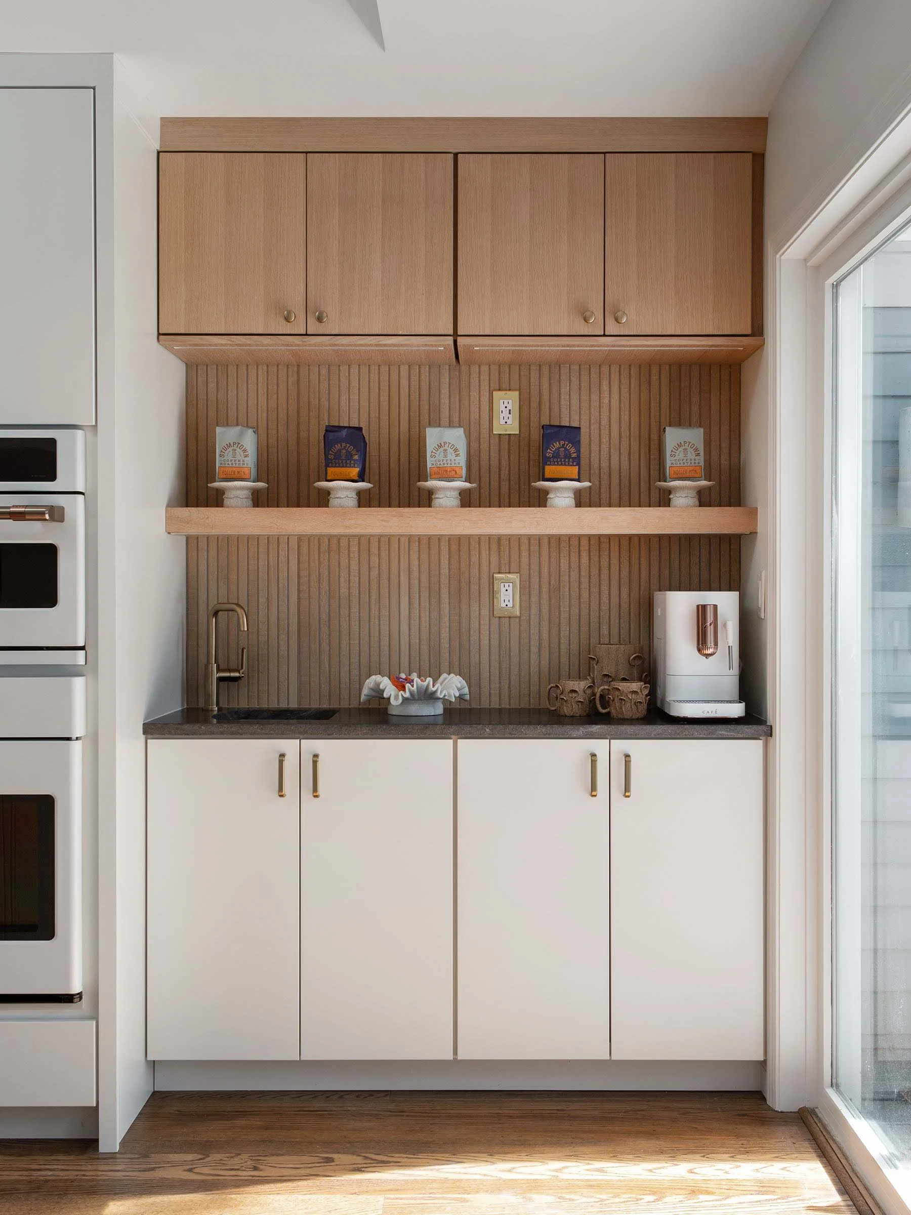 modern white oak kitchen remodel Pittsford Rochester, New York