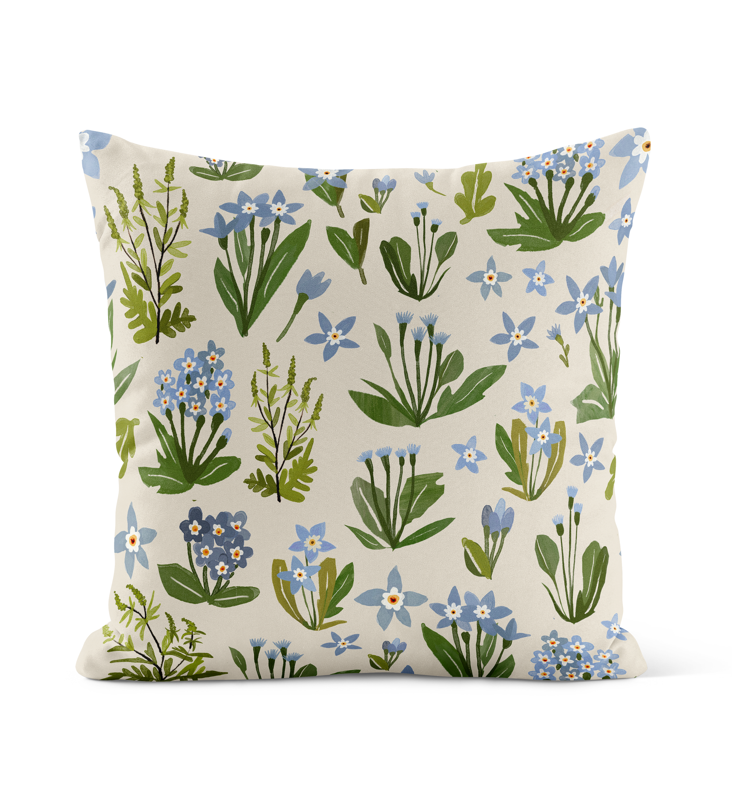 hand-painted pillow, velveteen cushion cover, Canadian artist design, 22 inch pillow, made in Canada decor, art-inspired home textile, Briana Corr Scott, coastal home accents, original art pillow