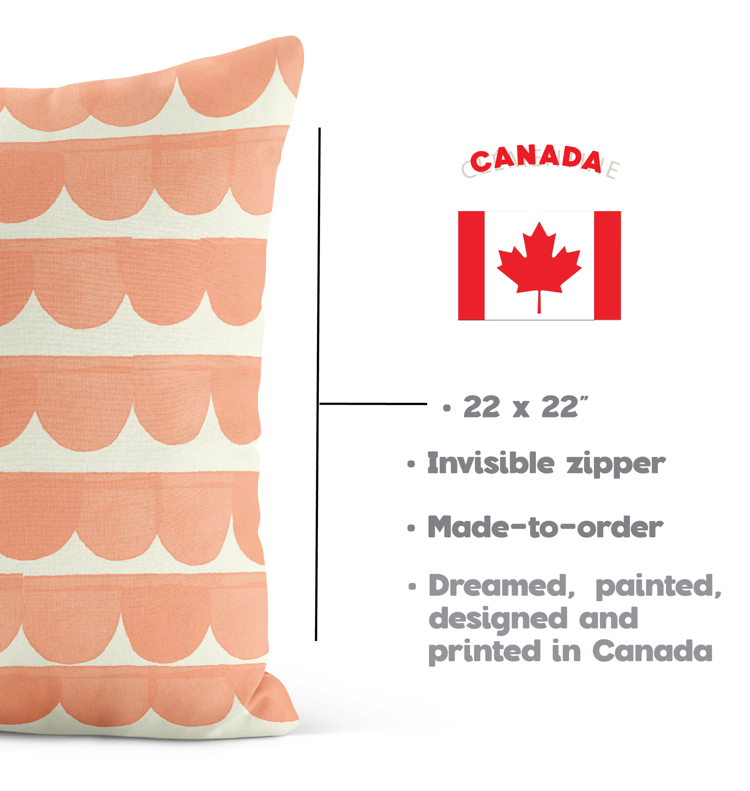 hand-painted pillow, velveteen cushion cover, Canadian artist design, 22 inch pillow, made in Canada decor, art-inspired home textile, Briana Corr Scott, coastal home accents, original art pillow