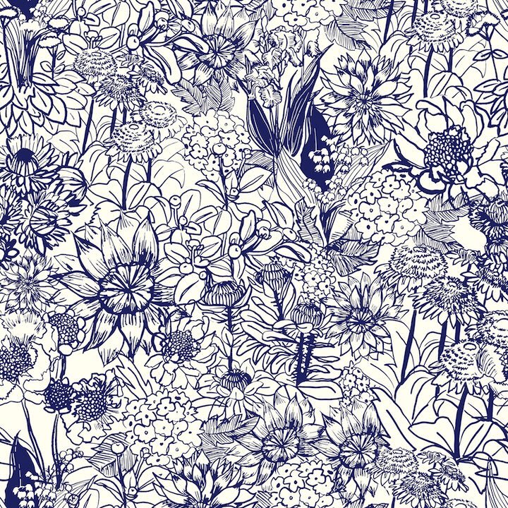 Riot of Flowers / Blue