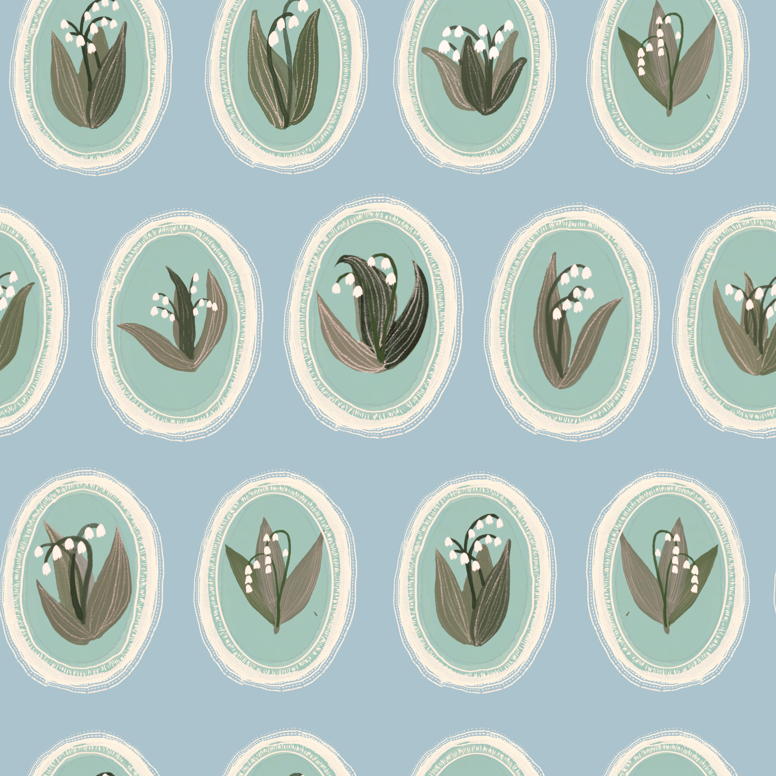 Lily of the Valley Medallions Pattern